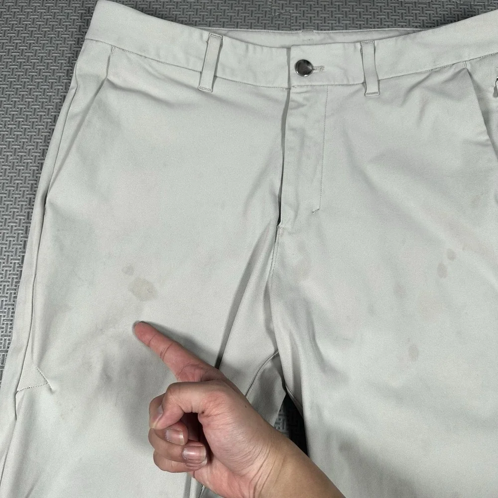 Lululemon Pants Mens 32x28 Beige Performance Casual Slim Fit ABC Warpstreme